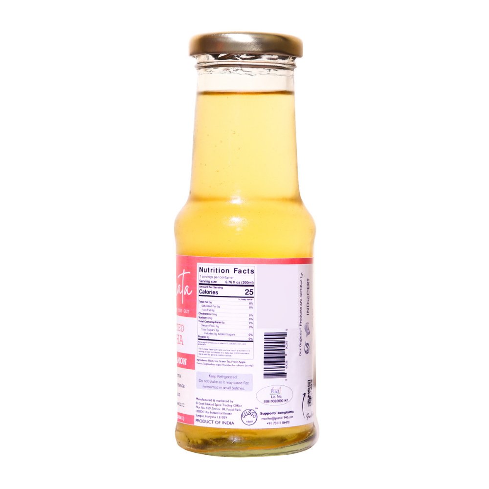 So Fermata Artisanal Kombucha, Fermented Tea, Apple Cinnamon (200ml ) - Kreate- Kombucha