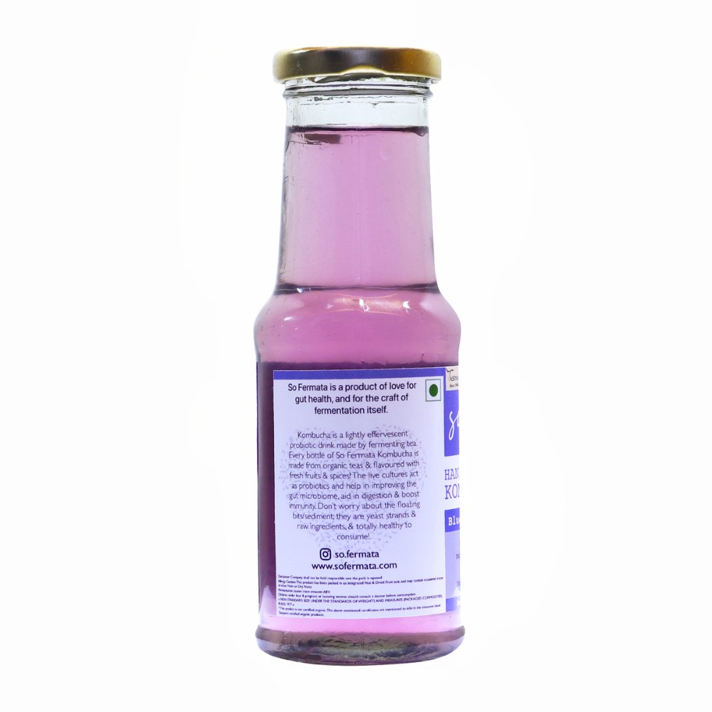 So Fermata Artisanal Kombucha, Fermented Tea, Blue Butterfly Pea (200ml) - Kreate- Kombucha