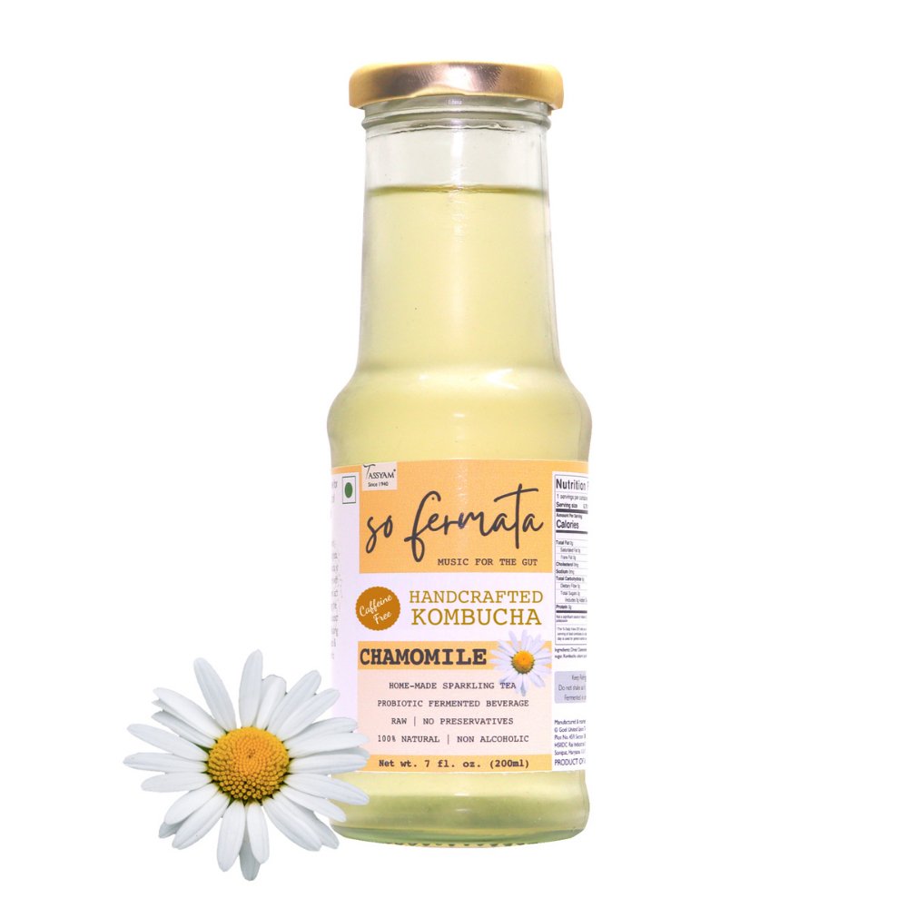 So Fermata Artisanal Kombucha, Fermented Tea, Chamomile (200ml) - Kreate- Kombucha