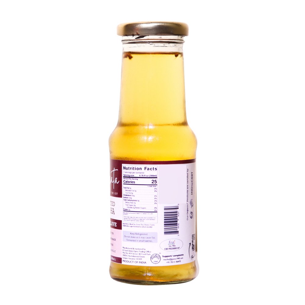 So Fermata Artisanal Kombucha, Fermented Tea, Cinnamon Clove (200ml) - Kreate- Kombucha