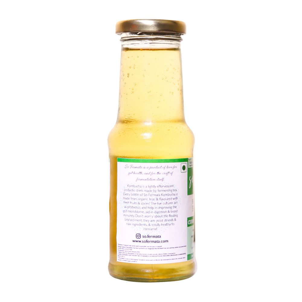 So Fermata Artisanal Kombucha, Fermented Tea, Curry leaf Ginger (200ml) - Kreate- Kombucha