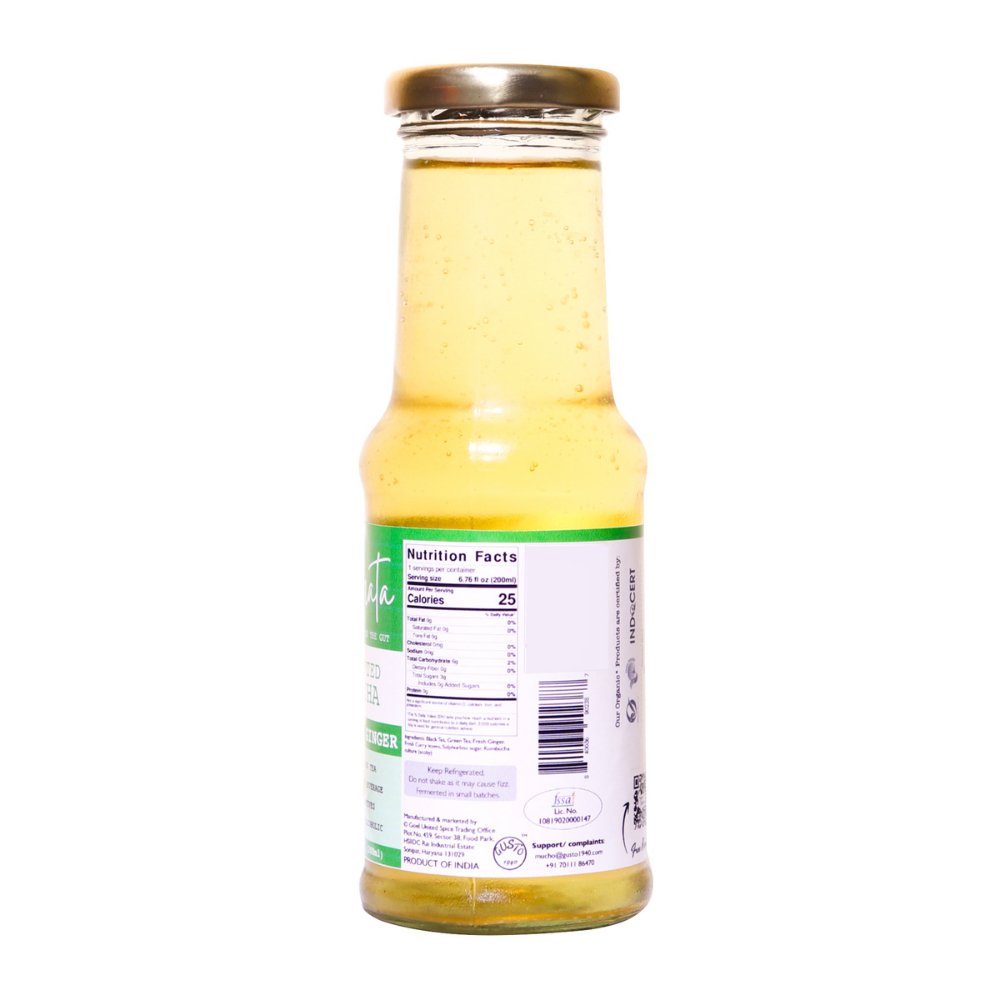 So Fermata Artisanal Kombucha, Fermented Tea, Curry leaf Ginger (200ml) - Kreate- Kombucha