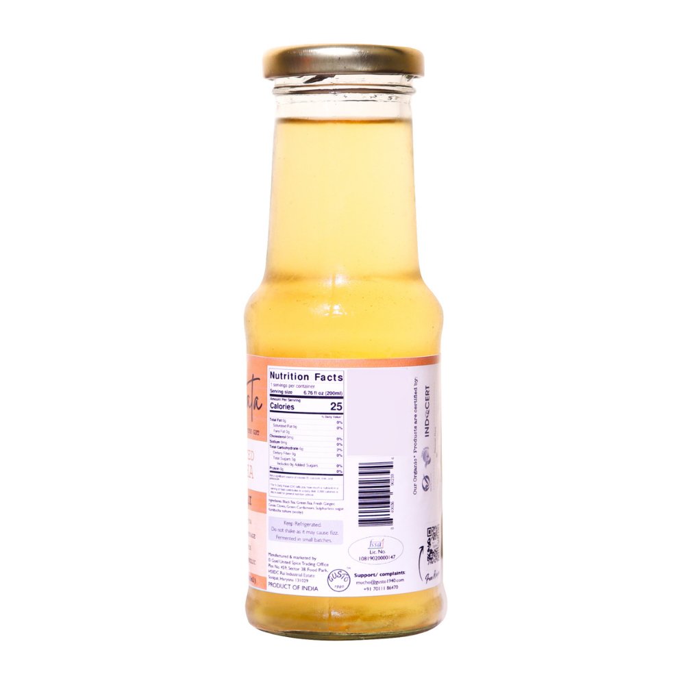 So Fermata Artisanal Kombucha, Fermented Tea, Masala Chai (200ml ) - Kreate- Kombucha