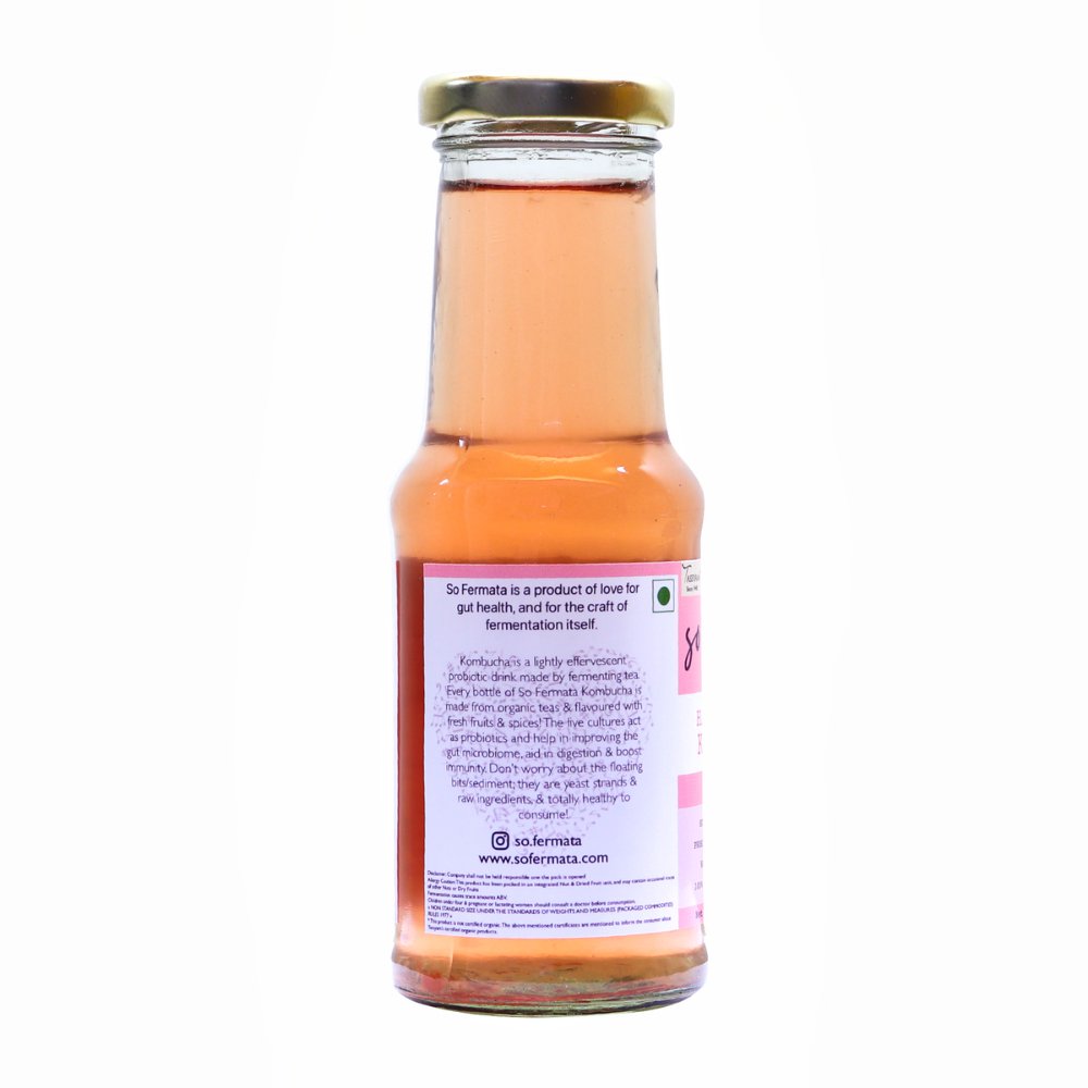 So Fermata Artisanal Kombucha, Fermented Tea, Rose (200ml) - Kreate- Kombucha