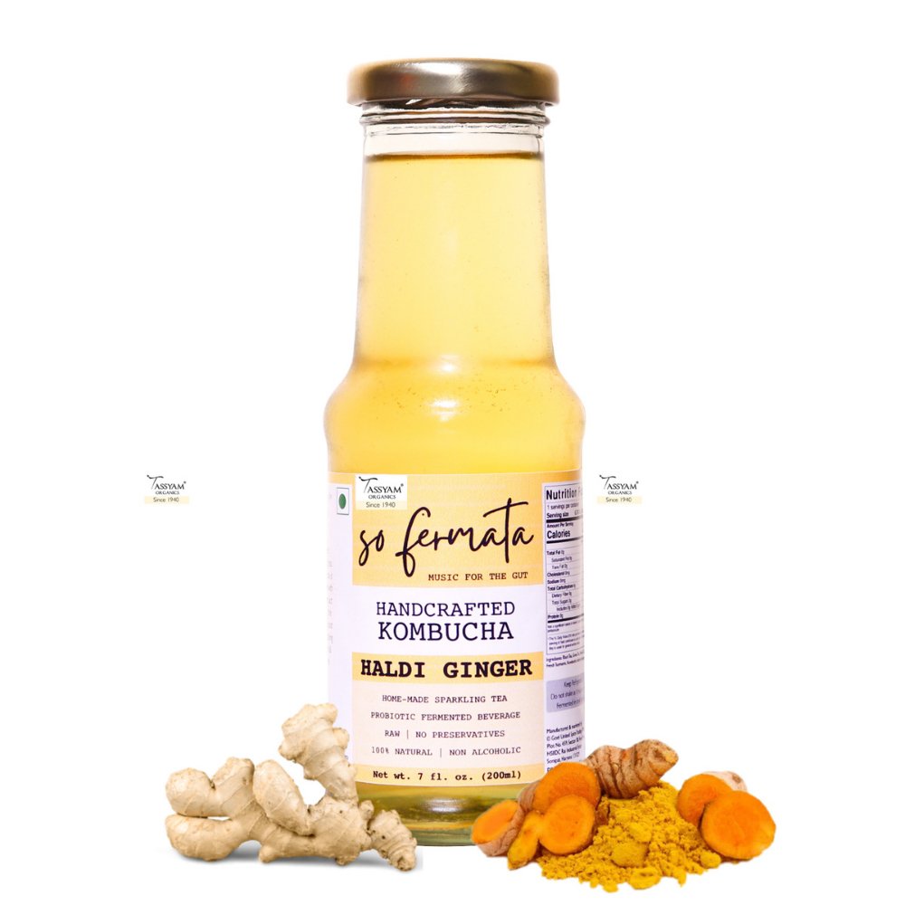 So Fermata Healthy Haldi Ginger Artisanal Kombucha Combo (Set of 3) - Kreate- Kombucha