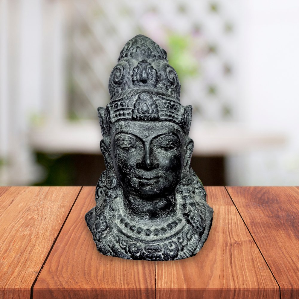 Solid Stone Bust Lord Shiva Sculpture - Kreate- Showpieces