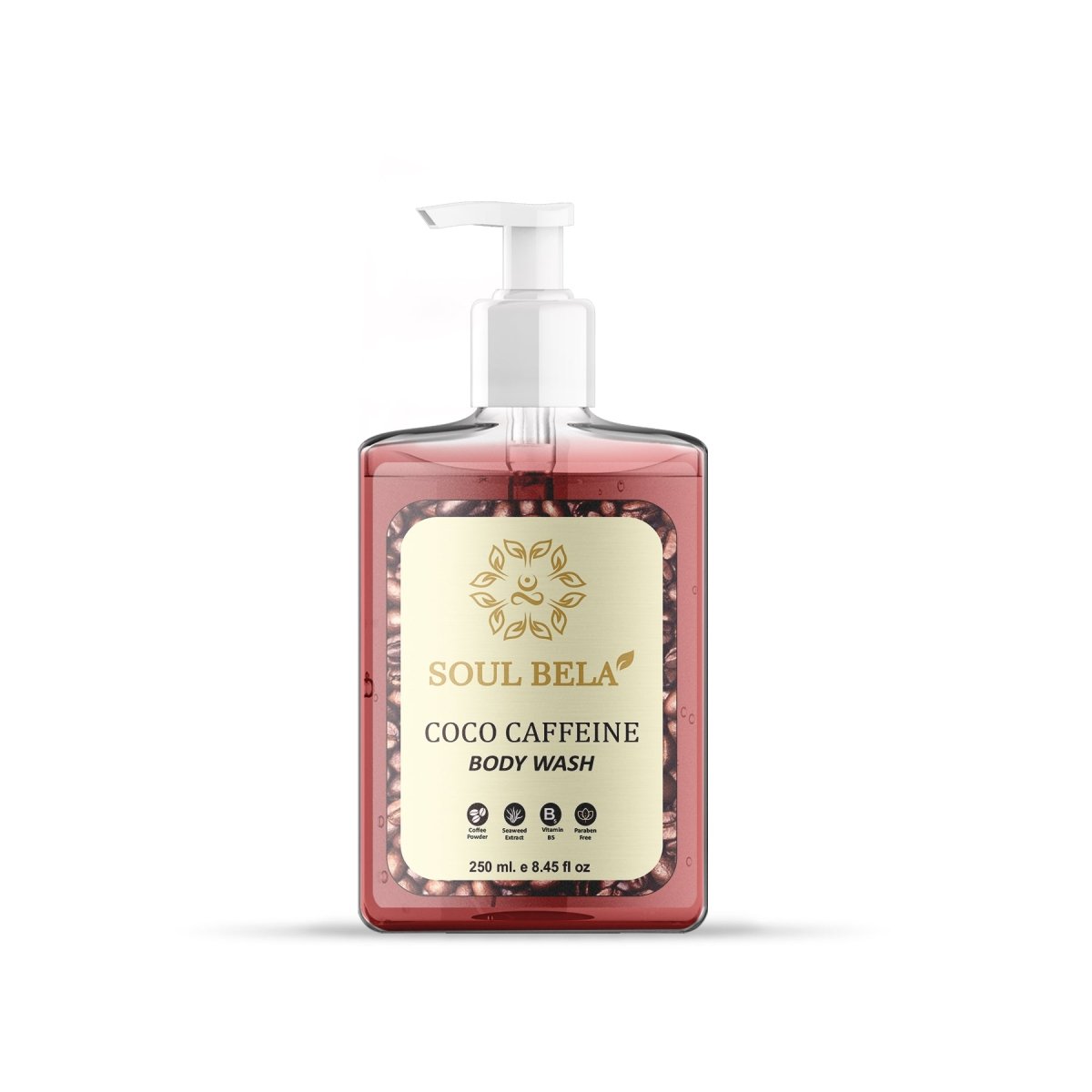 Soul Bela Cocoa Caffeine Body Wash (250ml) - Kreate- Body Wash