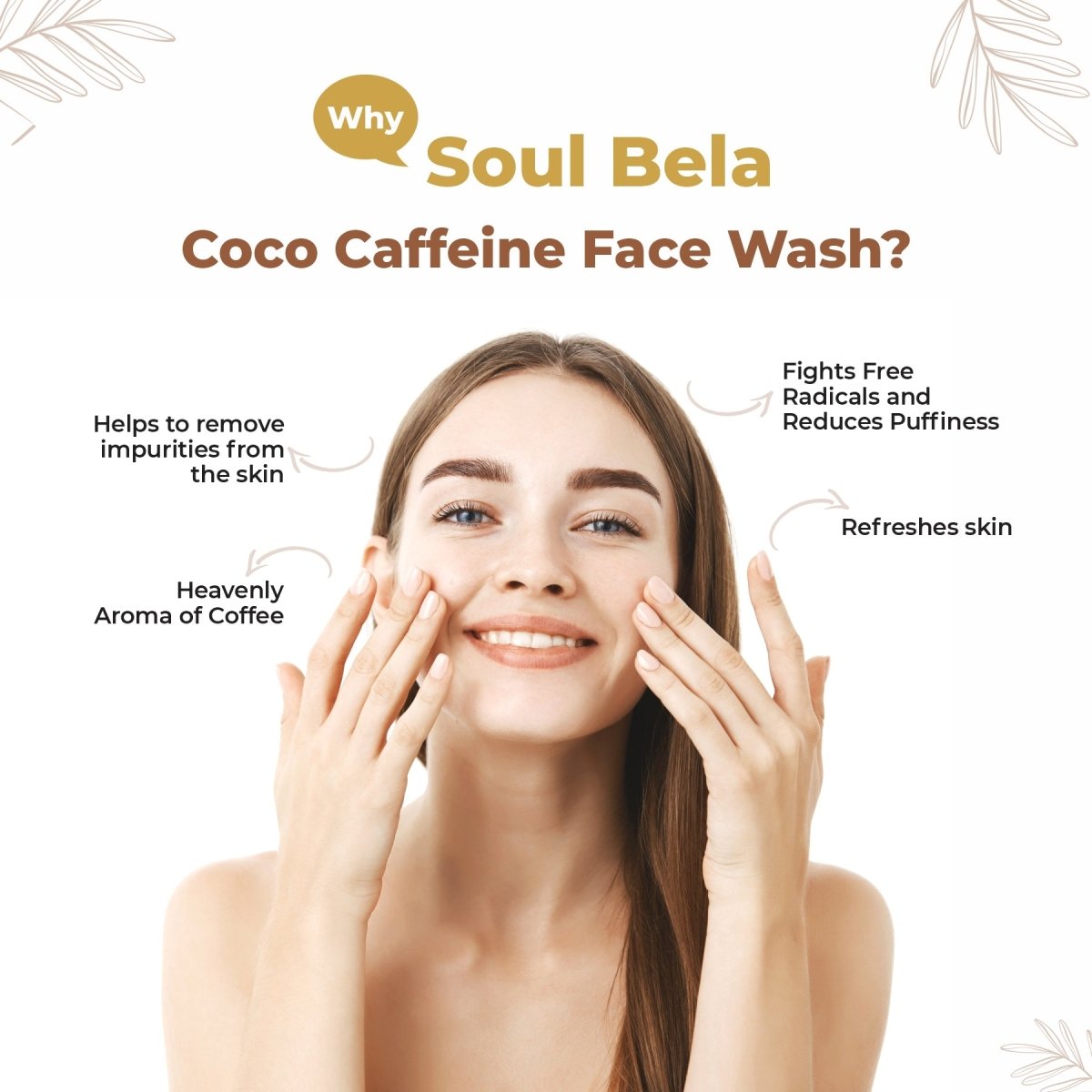 Soul Bela Cocoa Caffeine Face Wash (100ml) - Kreate- Face Wash