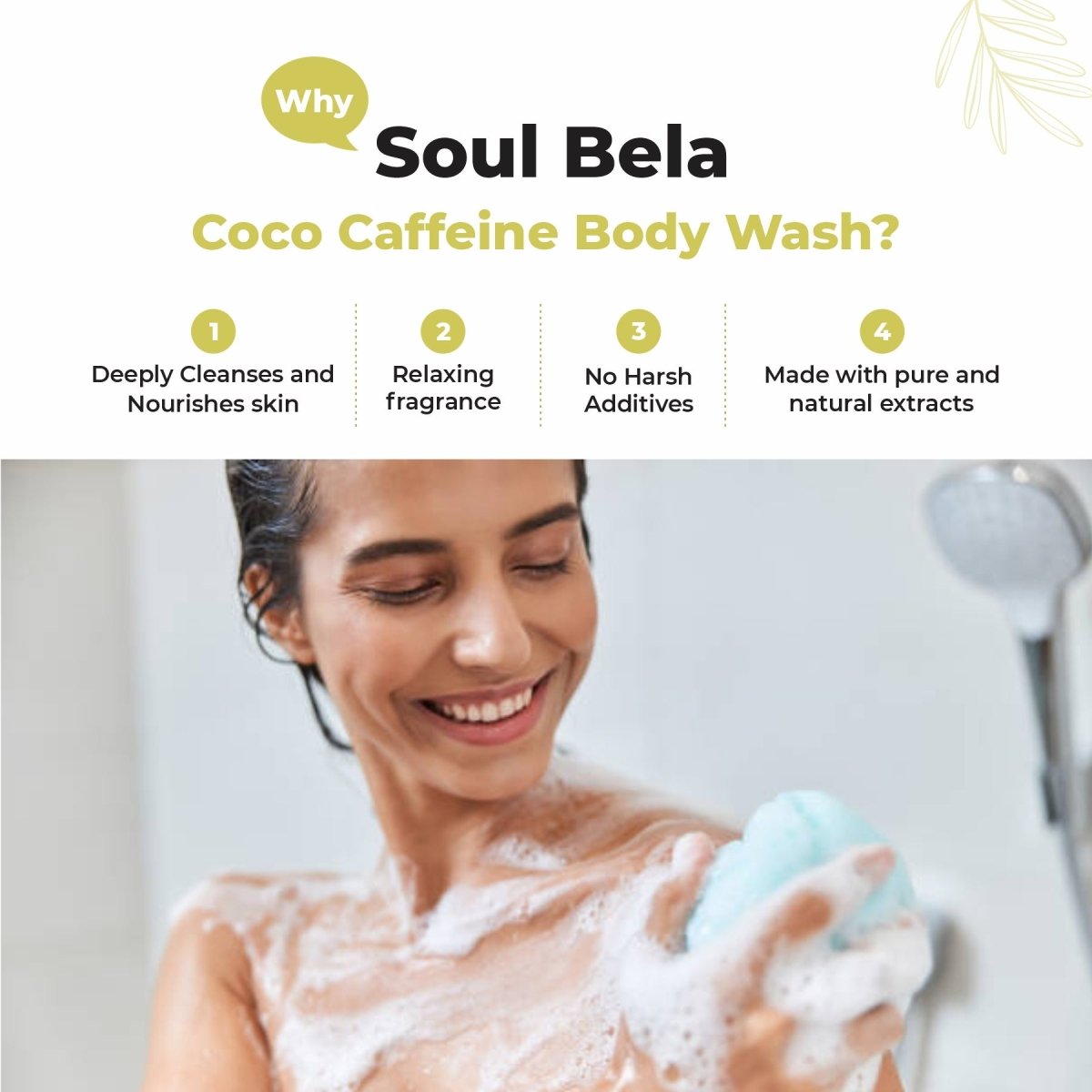 Soul Bela Mint Lemon Body Wash (250ml) - Kreate- Body Wash