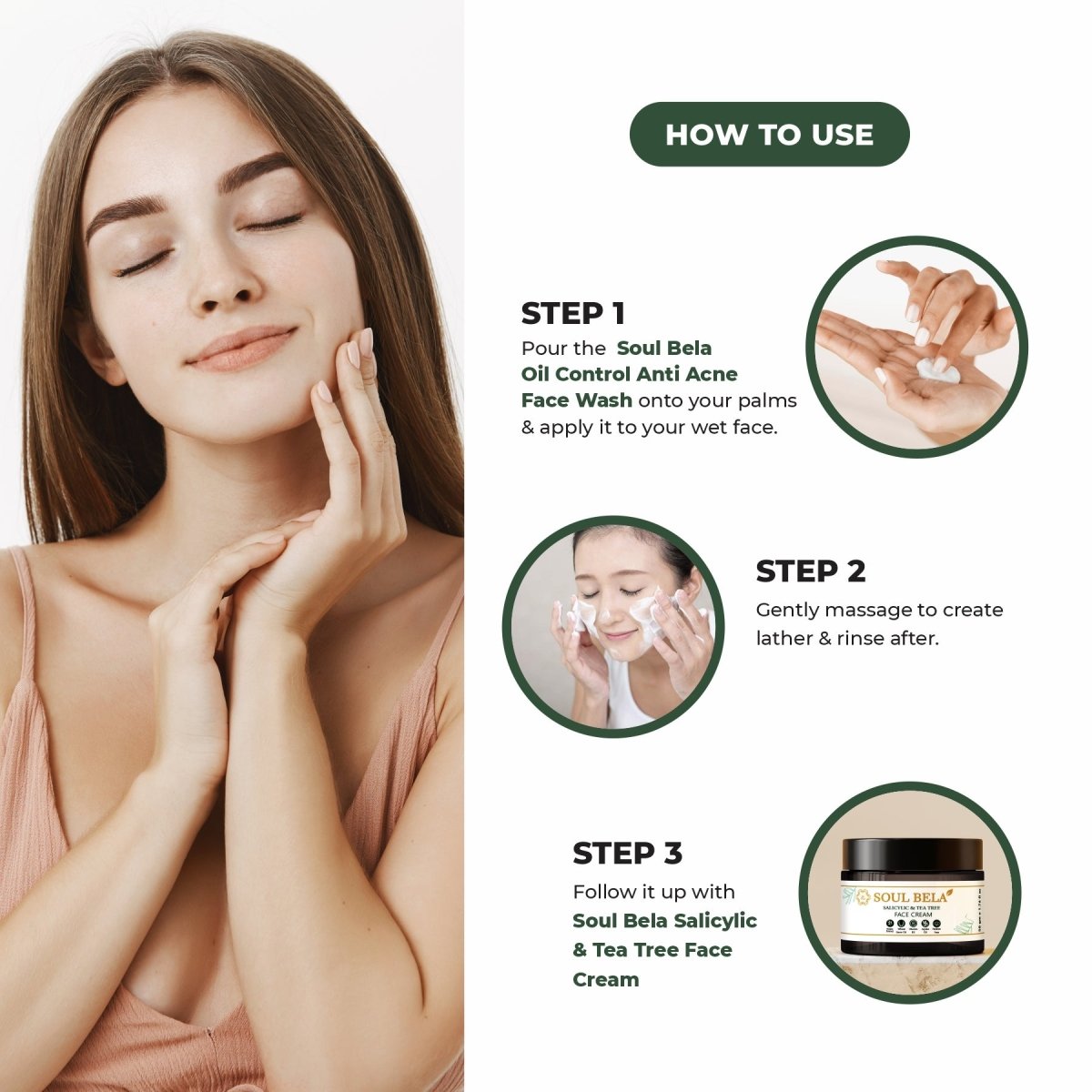 Soul Bela Oil Control Anti Acne Face Wash (100ml) - Kreate- Face Wash