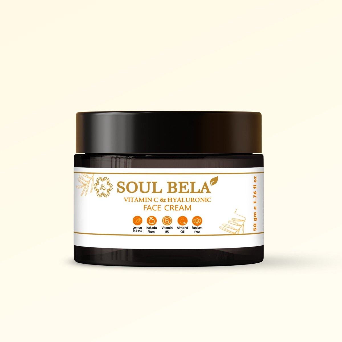 Soul Bela Vitamin C & Hyaluronic Acid Face Cream (50g) - Kreate- Moisturizers & Lotions