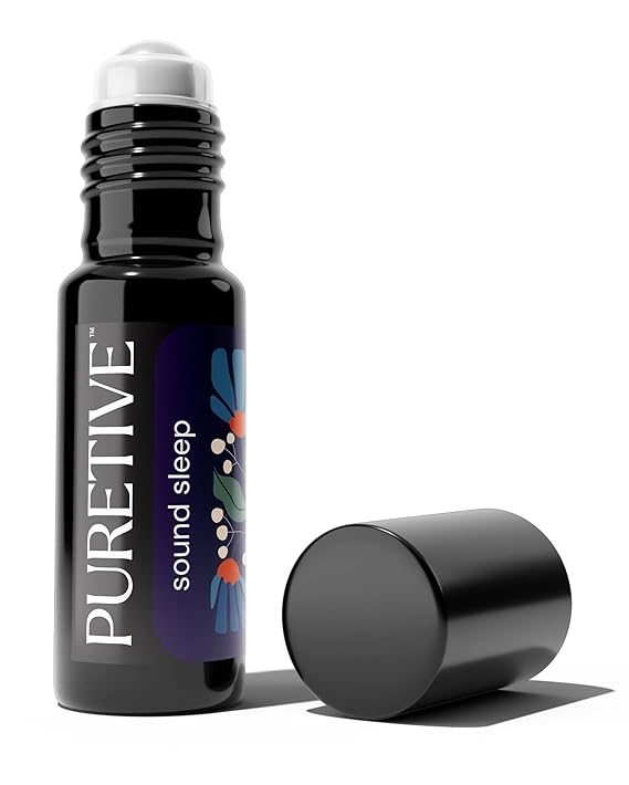PURETIVE | Sound Sleep Plant Therapy Roll On | Sleep Inducing Roll on | 100% Therapeutic Essential Oil Roll On (10ML) | Reduce Insomnia, Snoring & Restless Sleep | Promotes Relaxation