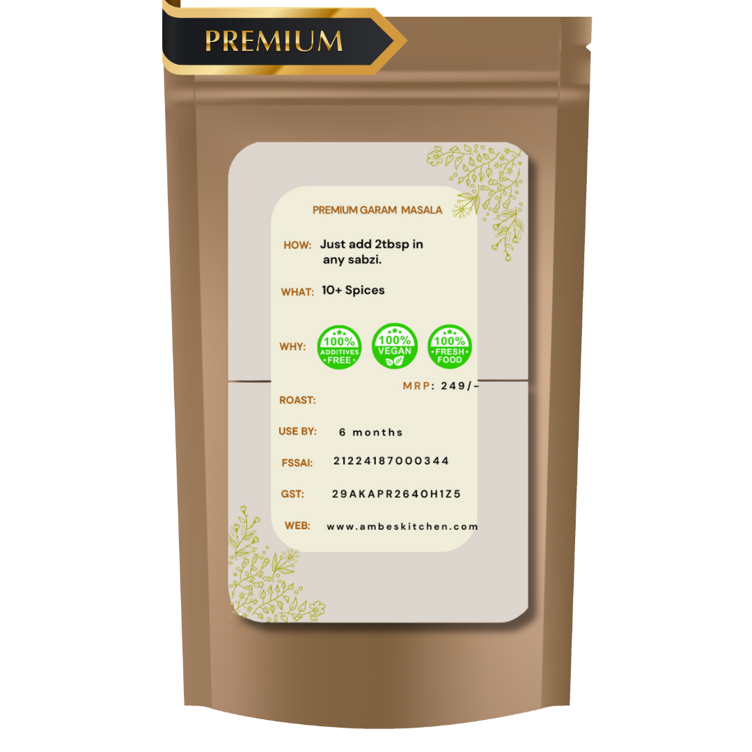 Premium Garam Masala-Strong Freshly Grounded Masala l Zero Preservatives