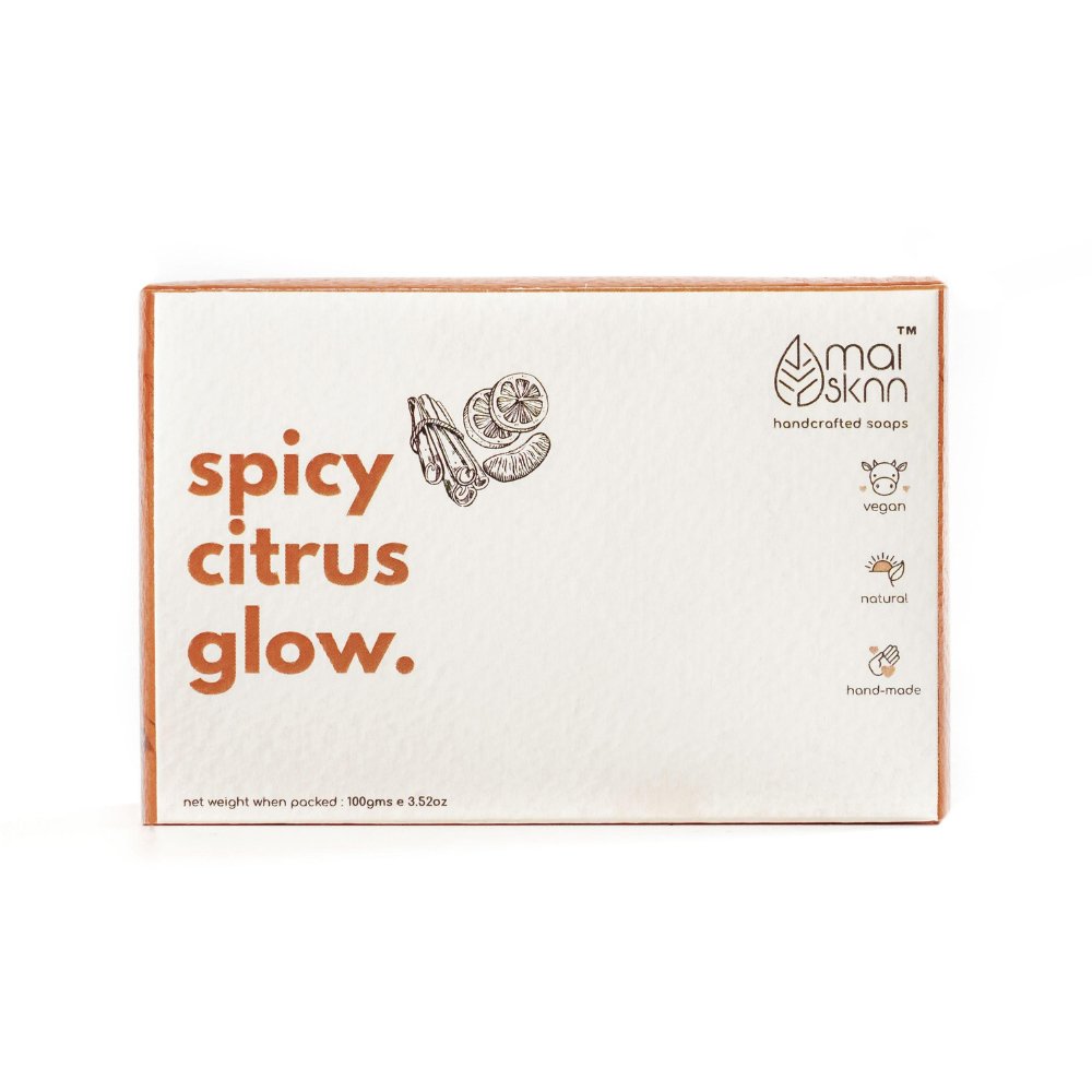 Spicy Citrus Glow Orange Spice Handmade Artisanal Soap (100g) - Kreate- Soaps