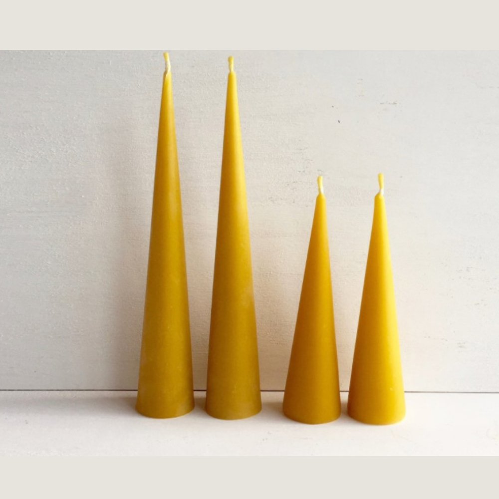 Spire Canary Yellow Candle (Set of 4) - Kreate- Candles & Holders