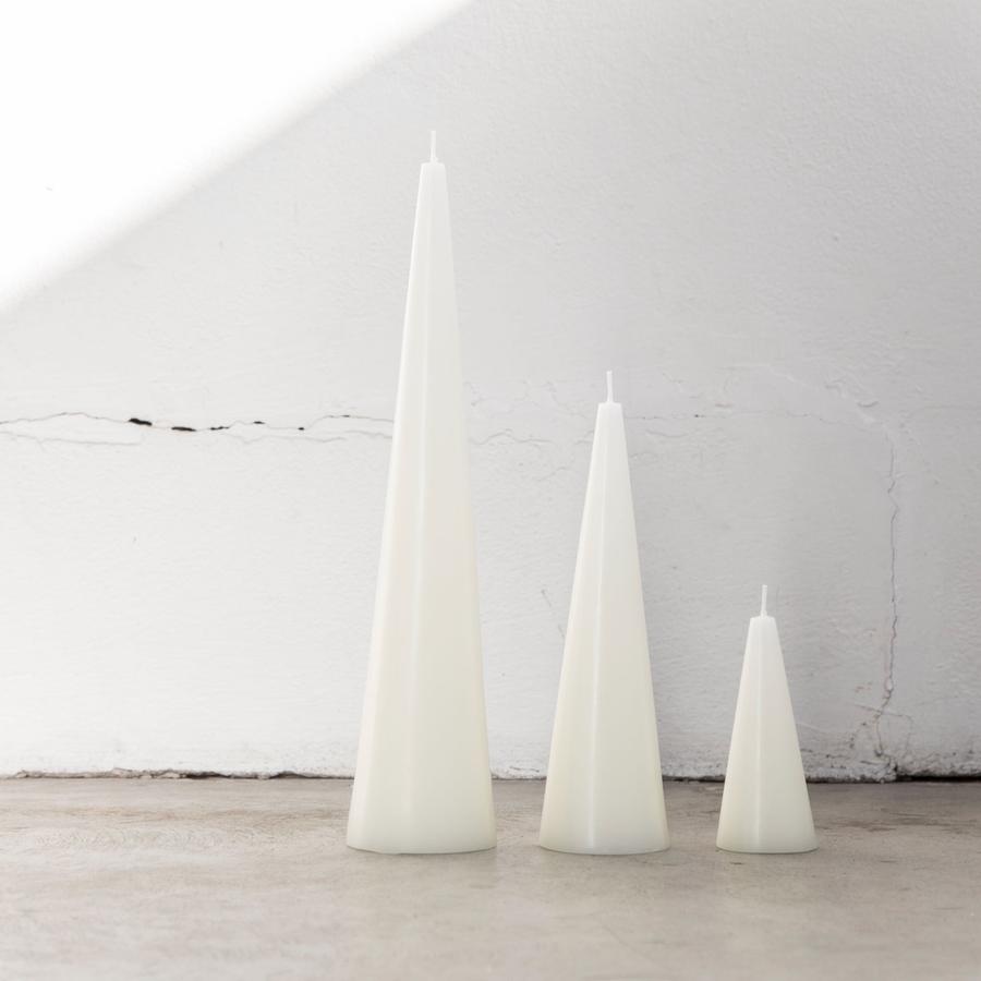 Spire White Candle (Set of 3) - Kreate- Candles & Holders