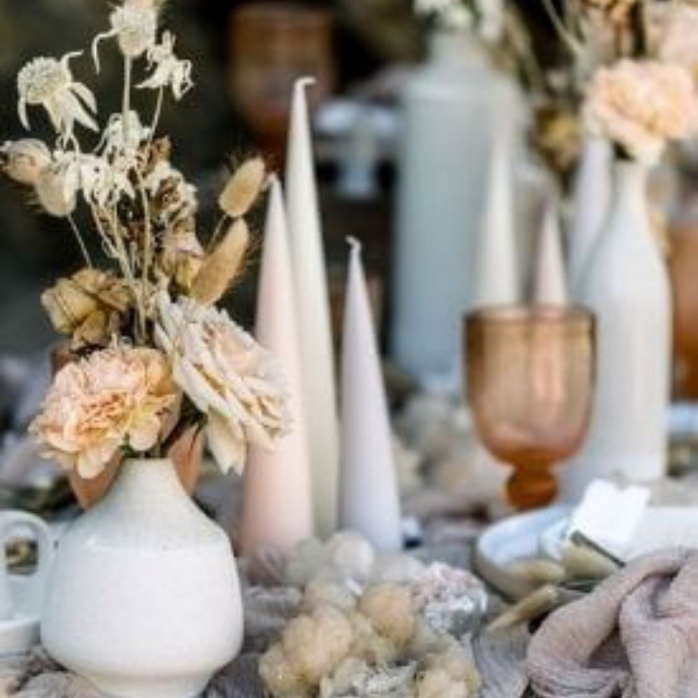 Spire White Candle (Set of 3) - Kreate- Candles & Holders