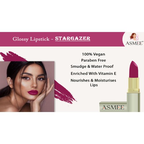 
                  
                    Stargazer-Asmee Glossy Lipstick(4.2g) - Kreate- Lips
                  
                
