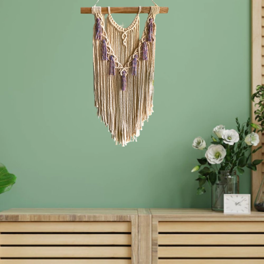 Story of Knots White and Light Unicorn Macrame Wall Hanging - Kreate- Wall Decor