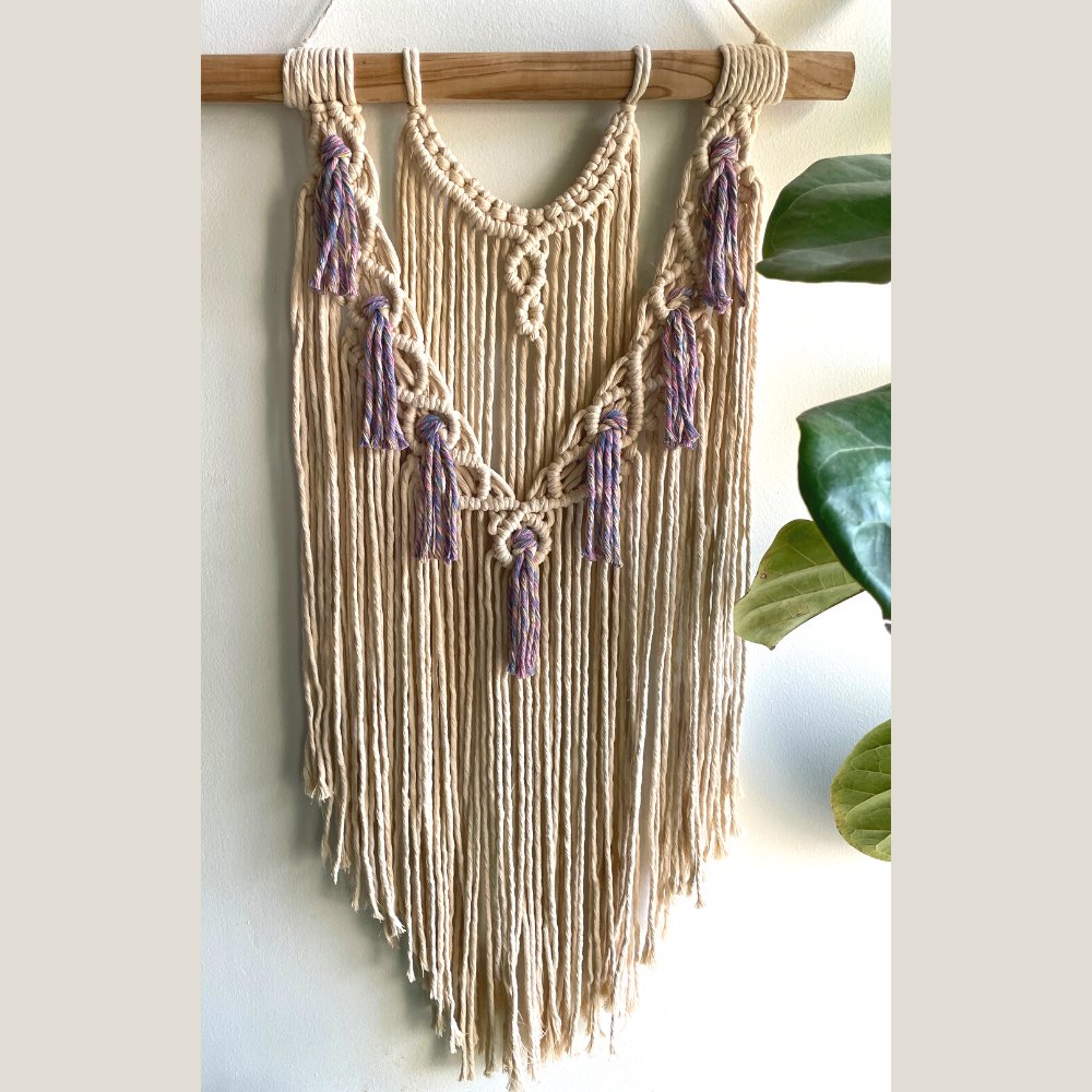 Story of Knots White and Light Unicorn Macrame Wall Hanging - Kreate- Wall Decor