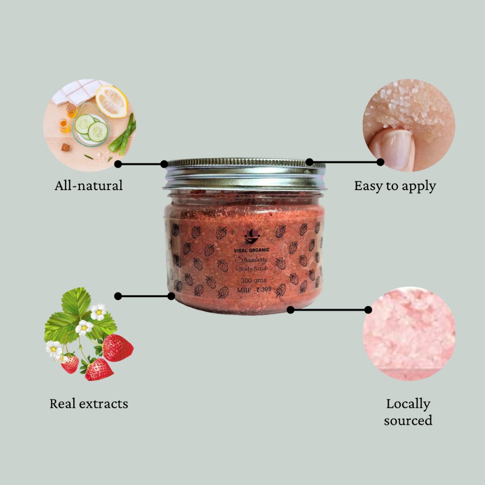 
                  
                    Strawberry Body Scrub (300g) - Kreate- Scrubs
                  
                
