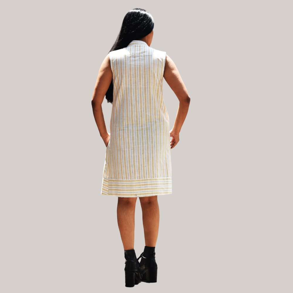 
                  
                    Striped Pin-tuck Sleeveless Dress - Kreate- Dresses & jumpsuits
                  
                