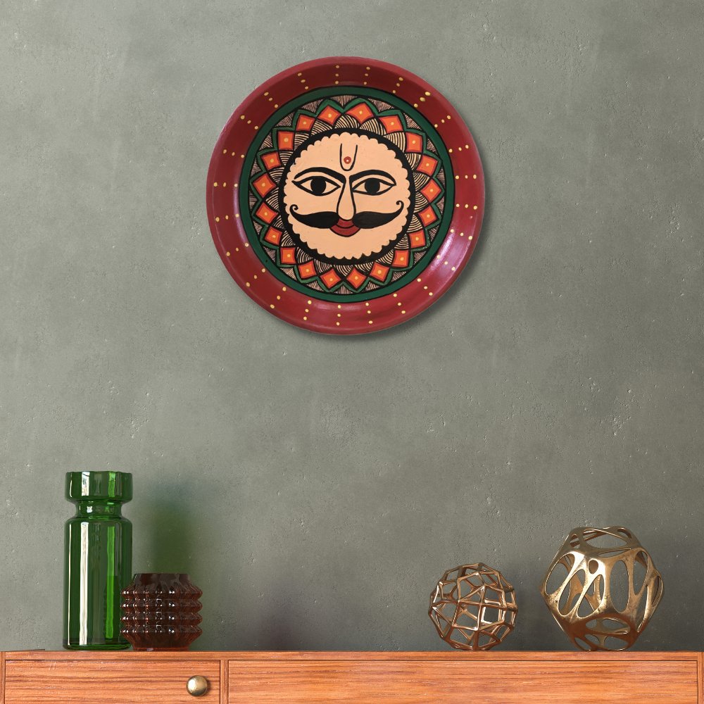 Sun Painting Wall Plate - Kreate- Wall Decor