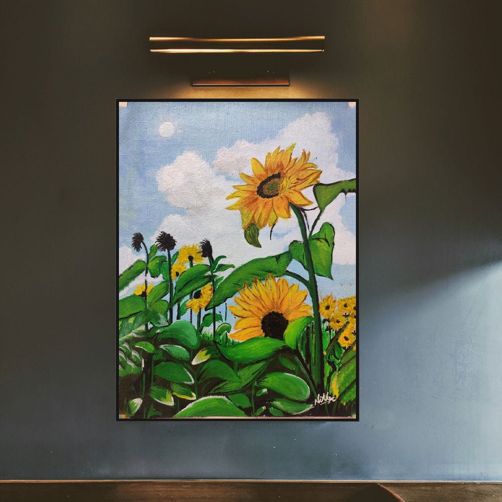 Sunflower Acrylic Painting - Kreate- Paintings