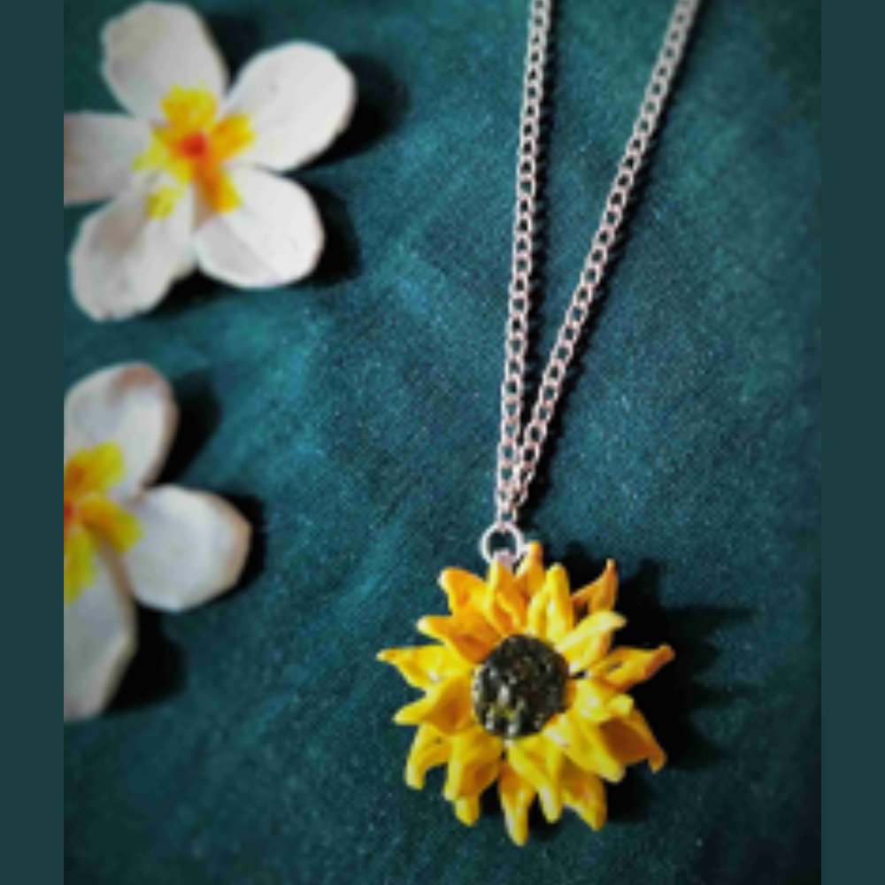 Sunflower Pendant - Kreate- Neckpieces