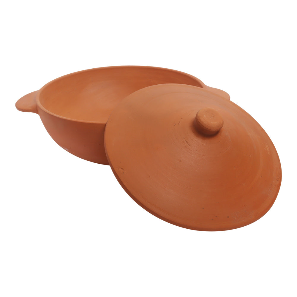 Handmade Terracotta Kadai / Serving Bowl with Lid