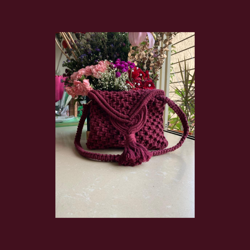Timeless Sling Bag - Macrame Square Sling Purse