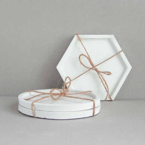 Concrete Coaster Trays - Single
