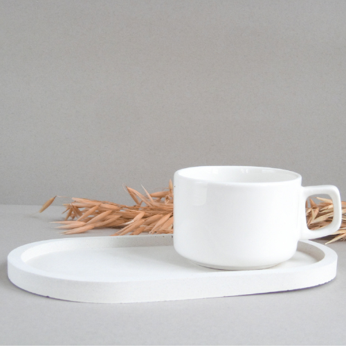 Concrete Oval Tray