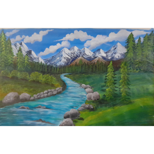 
                  
                    Kashmir "Heven on Earth" Painting
                  
                