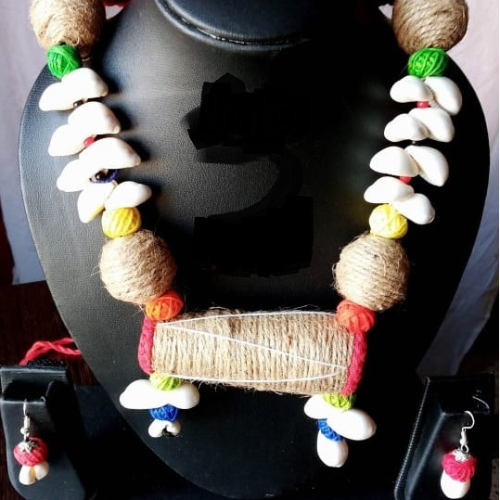 
                  
                    Ethnic Beauty Jute Dholak Necklace Set
                  
                