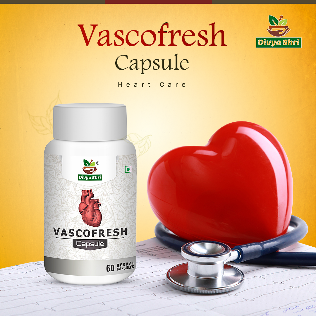 Divya Shri Vascofresh Heart Care Capsules Ayurvedic | Heart Wellness 60 capsule
