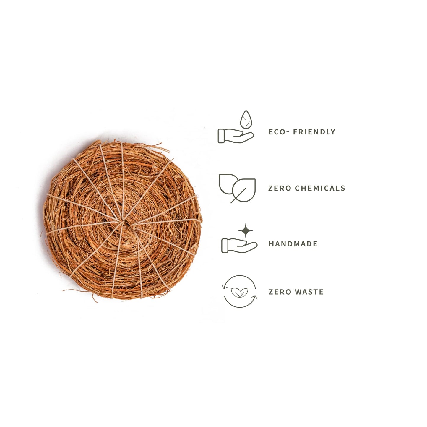 Ecotyl Vetiver Scrubber (Natural Loofah) - Set of 3