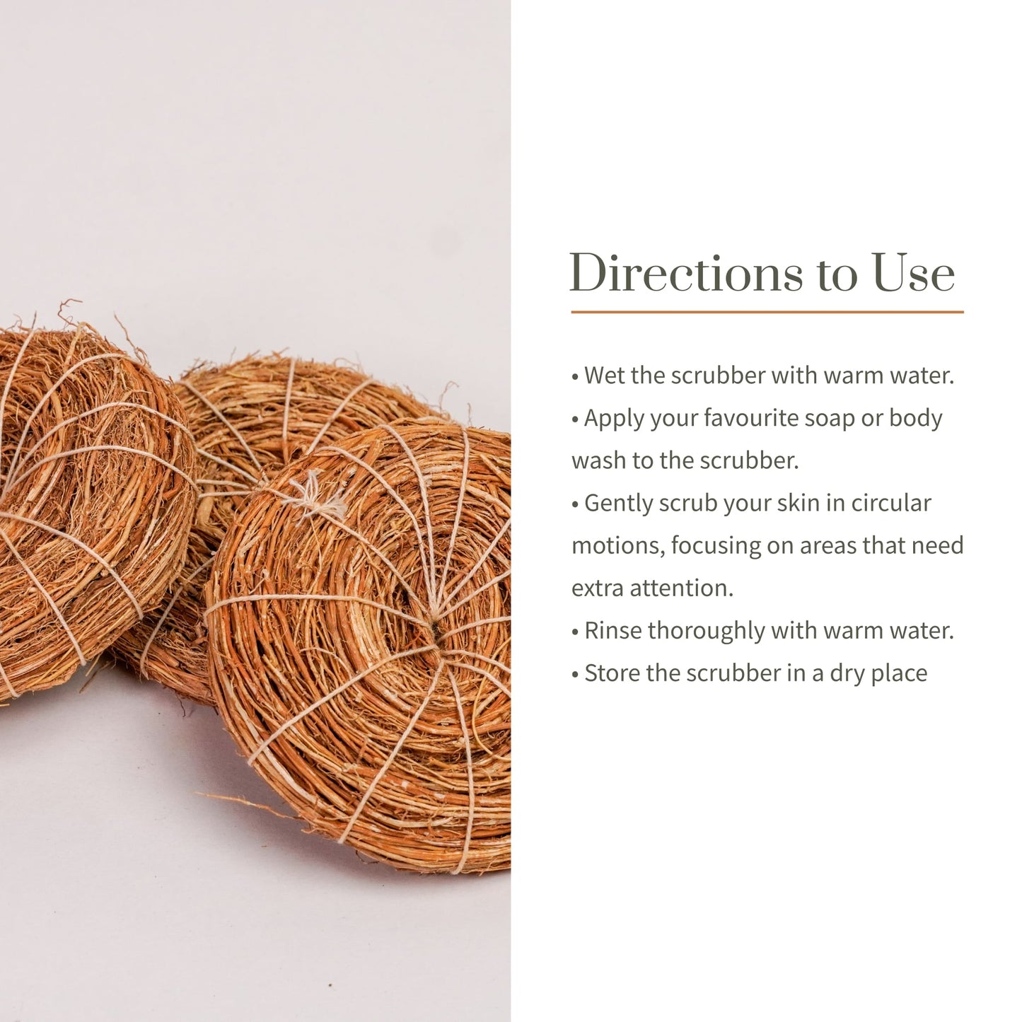 Ecotyl Vetiver Scrubber (Natural Loofah) - Set of 3