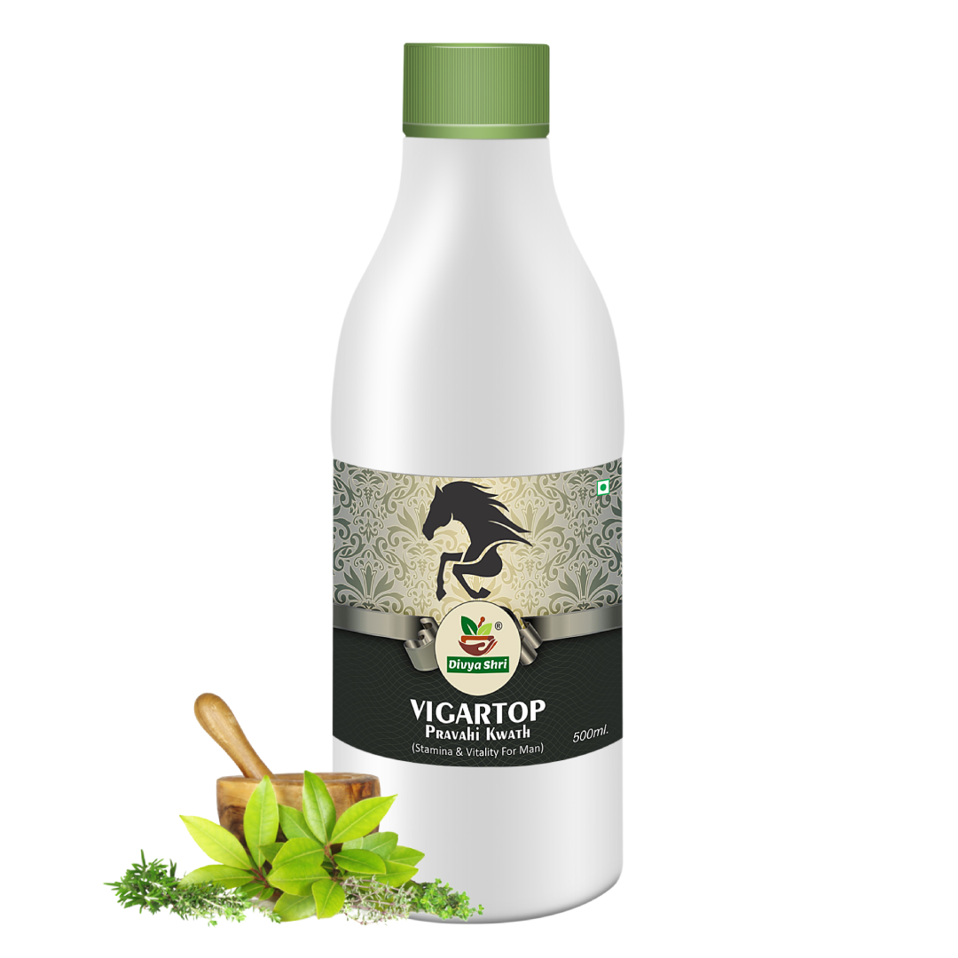 Divya Shri Vigartop Syrupc, Ayurvedic Testosterone Strength Stamina Booster Supplement For Men With Safed Musli Kounch Beej Ashwagndha