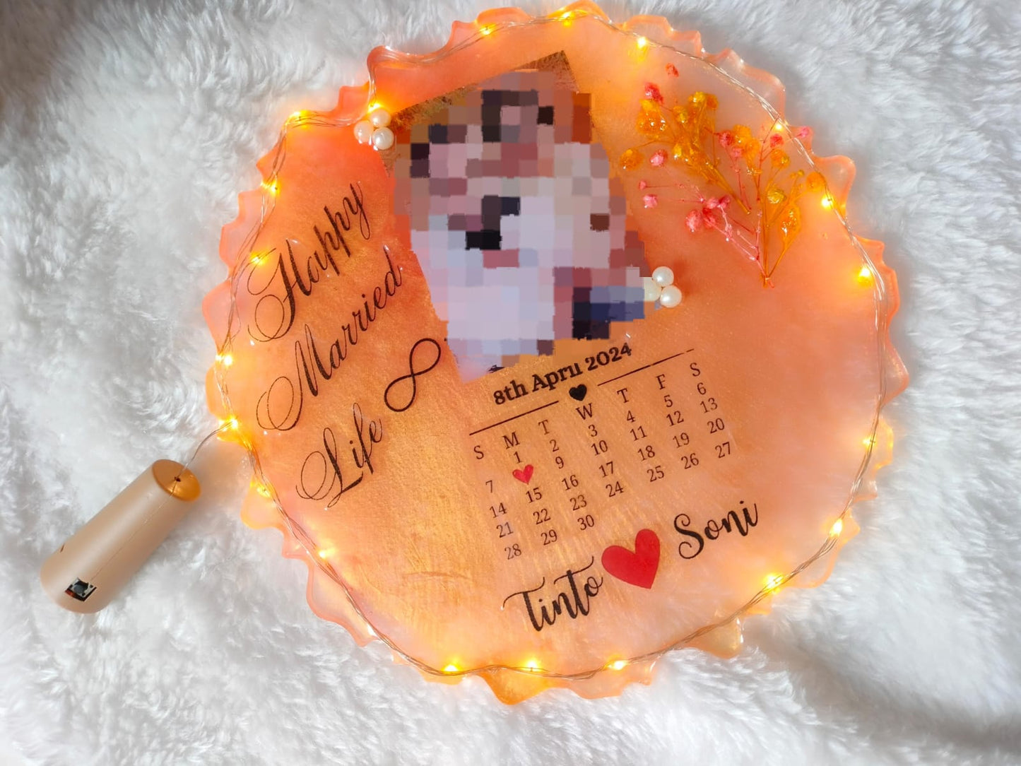 Resin photo anniversary gift.