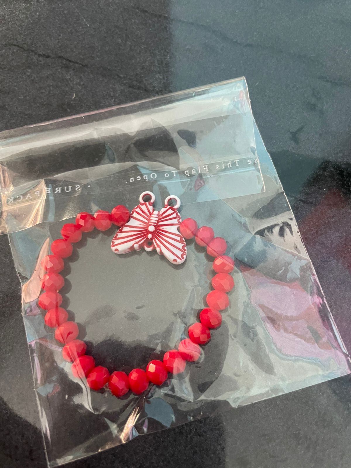 butterfly beads bracelet (single pc)