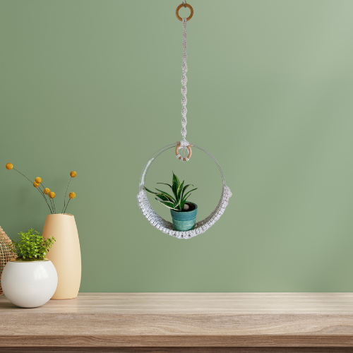 ZEN WEAVE - Macrame Circle Plant Hanger