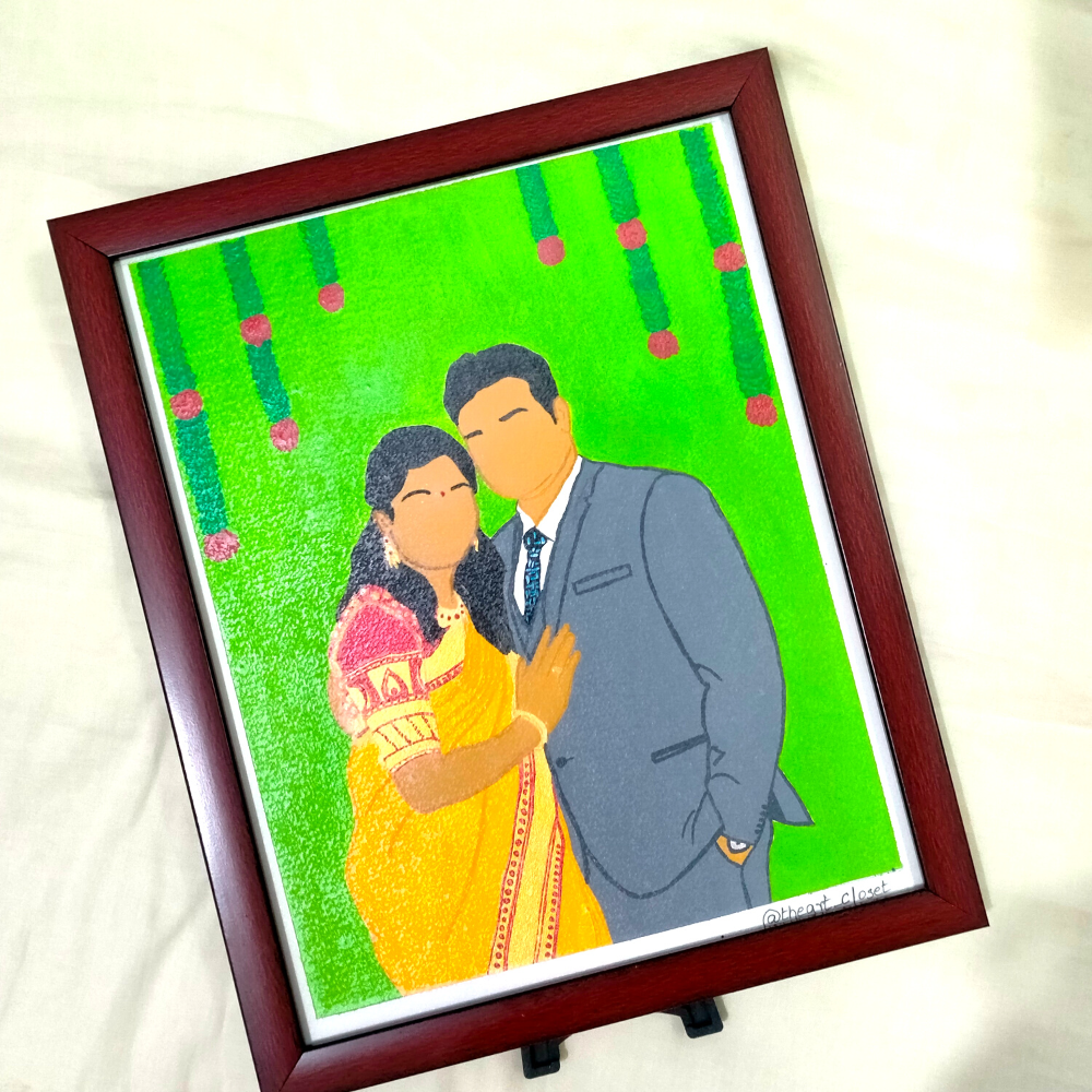 Canvas Painting of a Couple