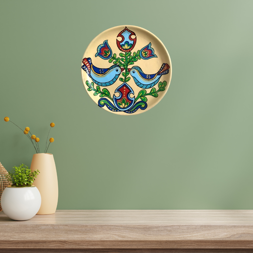 Hungarian Twin Birds Wall Plate