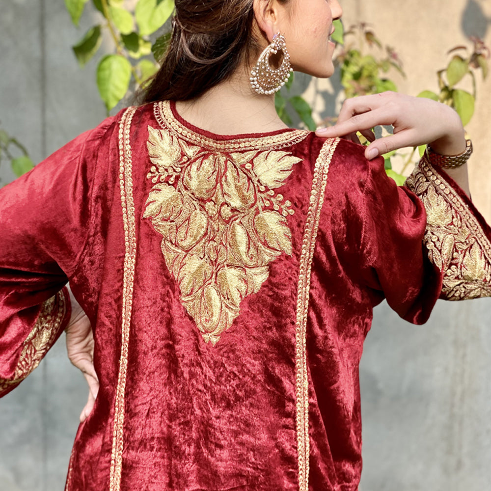 Kashmir Weaves Red Phiran
