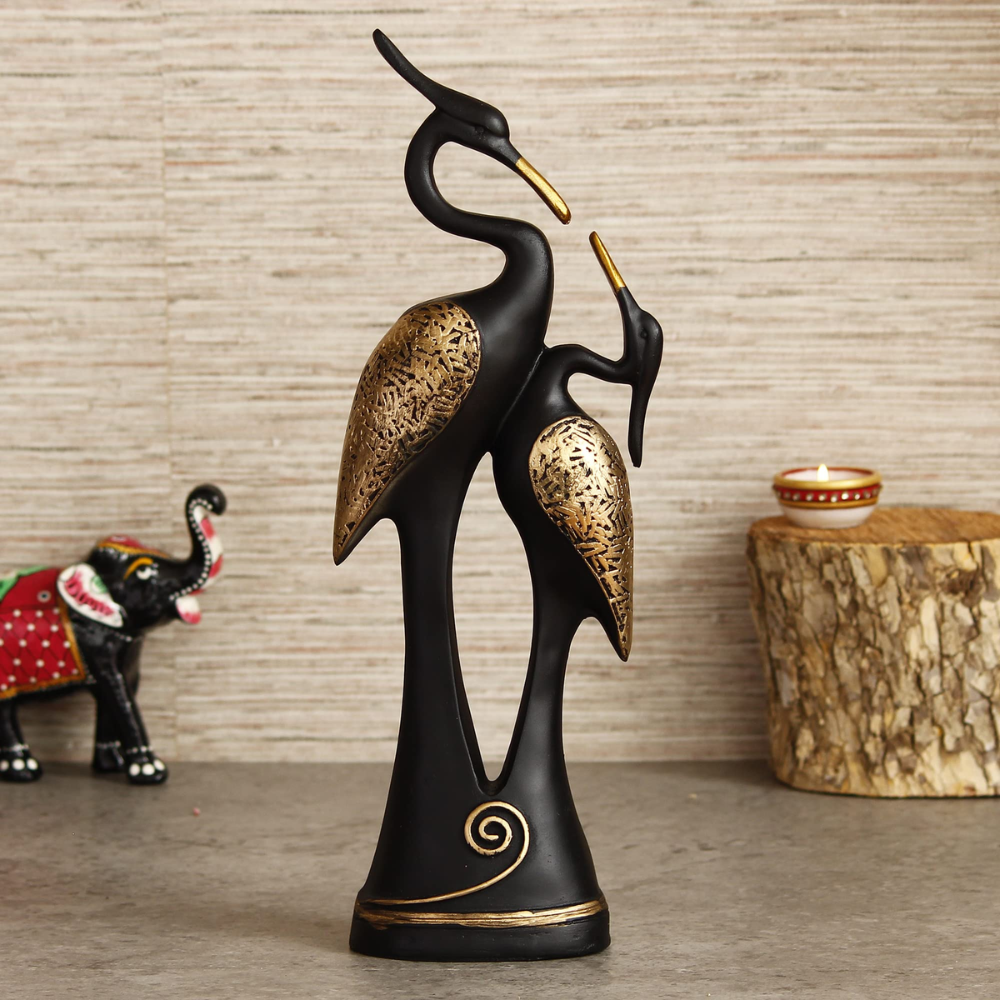 Loving Stork Couple Showpiece
