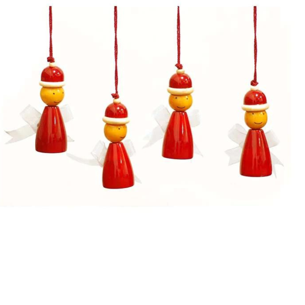 Fairkraft Creations Handcrafted Wooden Christmas Décor - Snowman (Set of 4)