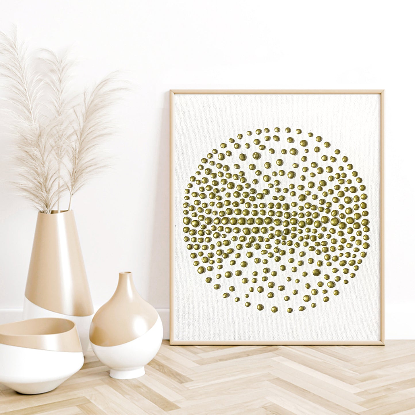Circular Beads Sculpted Painting