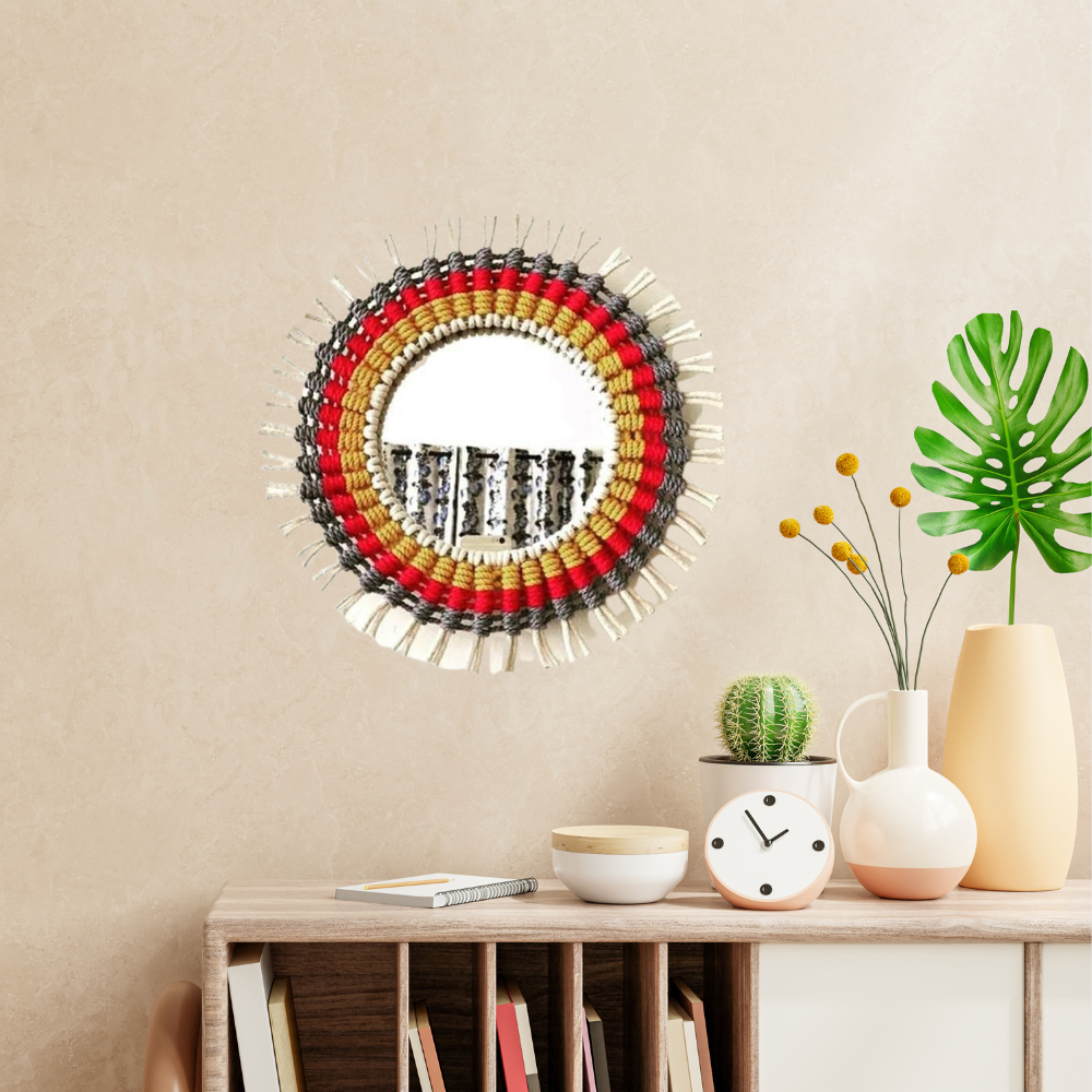 Macramé Wall Hanging Mirror