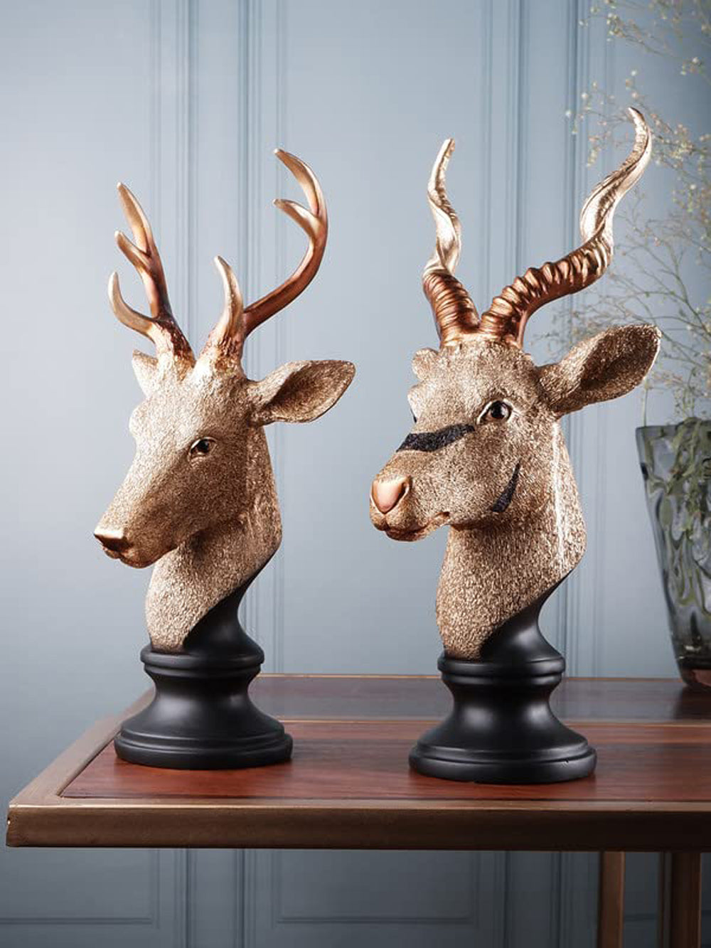 Deer-Face Show-Pieces (Set of 2)